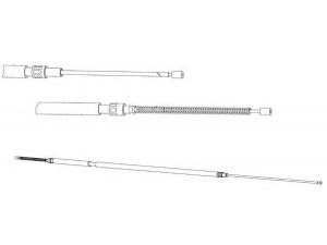 KAWE SK02110 trosas, stovėjimo stabdys 
 Stabdžių sistema -> Valdymo svirtys/trosai
1J0609721G
