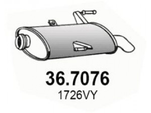 ASSO 36.7076 galinis duslintuvas 
 Išmetimo sistema -> Duslintuvas
1726NZ, 1726VY
