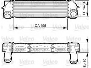VALEO 818252 tarpinis suslėgto oro aušintuvas, kompresorius 
 Variklis -> Oro tiekimas -> Įkrovos agregatas (turbo/superįkrova) -> Tarpinis suslėgto oro aušintuvas
17 51 7 823 570, 17517235570, 17517823570