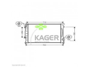 KAGER 31-0032 radiatorius, variklio aušinimas 
 Aušinimo sistema -> Radiatorius/alyvos aušintuvas -> Radiatorius/dalys
4B0121251