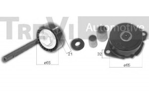 TREVI AUTOMOTIVE TA2231 skriemulių komplektas, V formos rumbuotas diržas 
 Diržinė pavara -> V formos rumbuotas diržas/komplektas -> Cilindrų komplektas