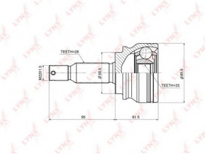LYNXauto CO-3643 jungčių komplektas, kardaninis velenas
2815A189, 2815A190, 3815A107, 3815A108