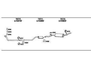 WALKER FI63005 išmetimo sistema 
 Išmetimo sistema -> Išmetimo sistema, visa