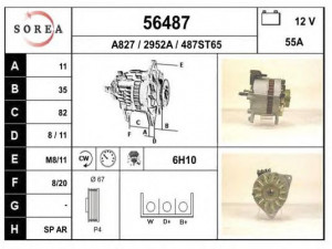 EAI 56487 kintamosios srovės generatorius 
 Elektros įranga -> Kint. sr. generatorius/dalys -> Kintamosios srovės generatorius