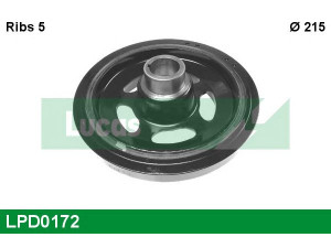 LUCAS ENGINE DRIVE LPD0172 skriemulys, alkūninis velenas 
 Diržinė pavara -> Dirželio skriemulys
6470300103, 80000829