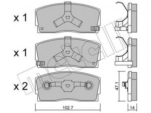 METELLI 22-0240-0 stabdžių trinkelių rinkinys, diskinis stabdys 
 Techninės priežiūros dalys -> Papildomas remontas
04491-87710, 04491-87722