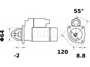 MAHLE ORIGINAL MS 344 starteris 
 Elektros įranga -> Starterio sistema -> Starteris
95 656 490, 96 017 849, 96 087 193