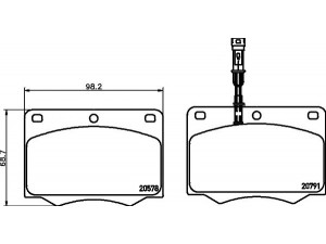 MINTEX MGB692 stabdžių trinkelių rinkinys, diskinis stabdys 
 Techninės priežiūros dalys -> Papildomas remontas
1619145, 5018905, 6155621