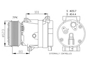 NRF 32422G kompresorius, oro kondicionierius 
 Oro kondicionavimas -> Kompresorius/dalys
7711368037, 8200343375