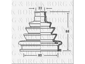 BORG & BECK BCB2219 gofruotoji membrana, kardaninis velenas 
 Ratų pavara -> Gofruotoji membrana