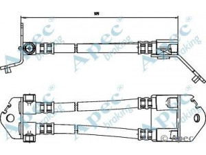 APEC braking HOS3554 stabdžių žarnelė 
 Stabdžių sistema -> Stabdžių žarnelės
4041436, 4409343, YC152282EA