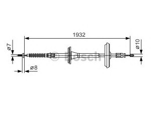 BOSCH 1 987 482 021 trosas, stovėjimo stabdys 
 Stabdžių sistema -> Valdymo svirtys/trosai
12 801 833