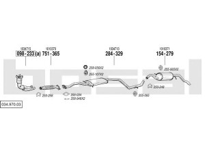 BOSAL 034.970.03 išmetimo sistema 
 Išmetimo sistema -> Išmetimo sistema, visa