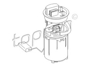 TOPRAN 110 581 kuro siurblys 
 Degalų tiekimo sistema -> Kuro siurblys/dalys -> Kuro siurblys
1J0 919 051H, 1J0 919 087H, 1J0 919 087J