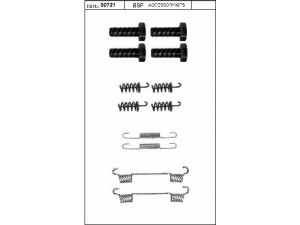 BSF 00721 priedų komplektas, stovėjimo stabdžių trinkelės 
 Stabdžių sistema -> Rankinis stabdys