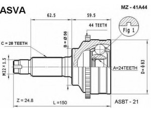 ASVA MZ-41A44 jungčių komplektas, kardaninis velenas 
 Ratų pavara -> Sujungimai/komplektas
GG05-22-510A, GG05-22-610A, GG06-22-510A