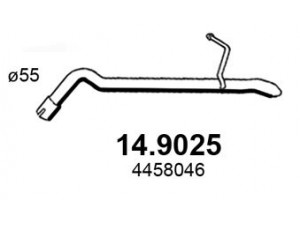 ASSO 14.9025 išleidimo kolektorius 
 Išmetimo sistema -> Išmetimo vamzdžiai
1581952, 4420846