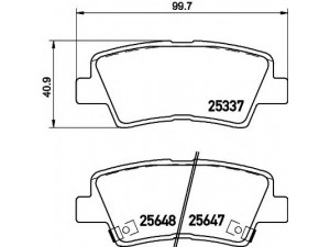 HELLA 8DB 355 020-371 stabdžių trinkelių rinkinys, diskinis stabdys 
 Techninės priežiūros dalys -> Papildomas remontas
583022TA40, 583022TA60, 583022TA70