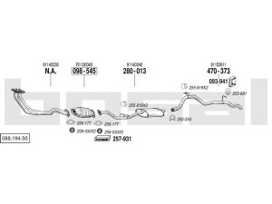 BOSAL 088.194.50 išmetimo sistema 
 Išmetimo sistema -> Išmetimo sistema, visa