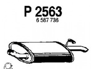 FENNO P2563 galinis duslintuvas 
 Išmetimo sistema -> Duslintuvas
6182257, 6587736