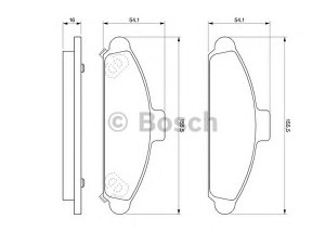BOSCH 0 986 424 330 stabdžių trinkelių rinkinys, diskinis stabdys 
 Techninės priežiūros dalys -> Papildomas remontas