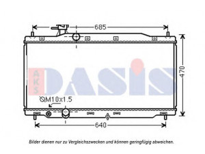 AKS DASIS 010024N radiatorius, variklio aušinimas 
 Aušinimo sistema -> Radiatorius/alyvos aušintuvas -> Radiatorius/dalys
19010RZAA01