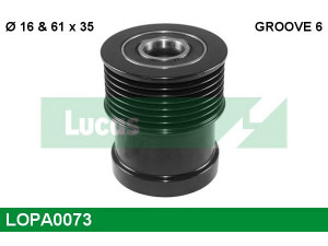 LUCAS ENGINE DRIVE LOPA0073 laisvos eigos sankaba, kint. sr. generatorius 
 Diržinė pavara -> Laisvos eigos sankaba, kint. sr. generatorius
83653301, 2C1T10300BA, 4461712