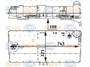 HELLA 8MA 376 705-331 išsiplėtimo bakelis, aušinimo skystis 
 Aušinimo sistema -> Radiatorius/alyvos aušintuvas -> Išsiplėtimo bakelis, variklio aušinimo skystis
81.06102.6110, 81.06102.6112, 81.06102.6205