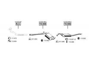 ASMET SE193350 išmetimo sistema 
 Išmetimo sistema -> Išmetimo sistema, visa