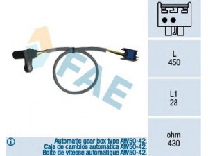 FAE 79126 jutiklis, alkūninio veleno impulsas; RPM jutiklis, automatinė transmisija 
 Kibirkšties / kaitinamasis uždegimas -> Impulsų generatorius
3515266