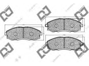 DJ PARTS BP1106 stabdžių trinkelių rinkinys, diskinis stabdys 
 Techninės priežiūros dalys -> Papildomas remontas
58101-4FA00, 581014AA00, 581014AA10