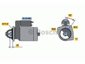 BOSCH 0 001 107 082 starteris 
 Elektros įranga -> Starterio sistema -> Starteris
1027772, 1067622, 1416207, 96FB 11000 ME