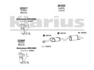 KLARIUS 510262E išmetimo sistema 
 Išmetimo sistema -> Išmetimo sistema, visa