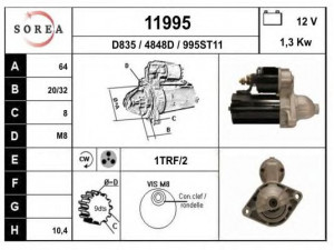 EAI 11995 starteris 
 Elektros įranga -> Starterio sistema -> Starteris