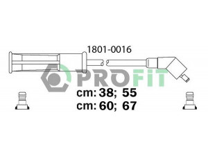PROFIT 1801-0016 uždegimo laido komplektas 
 Kibirkšties / kaitinamasis uždegimas -> Uždegimo laidai/jungtys
7700866923