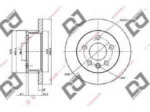 DJ PARTS BD1843 stabdžių diskas 
 Dviratė transporto priemonės -> Stabdžių sistema -> Stabdžių diskai / priedai
701615301C