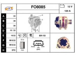 SNRA FO8085 kintamosios srovės generatorius 
 Elektros įranga -> Kint. sr. generatorius/dalys -> Kintamosios srovės generatorius
3M5T10300PB, 3M5T10300PC, 3M5T10300PD