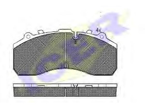 ICER 151195 stabdžių trinkelių rinkinys, diskinis stabdys
190 6439, 002 420 49 20, 5 317 0023 00