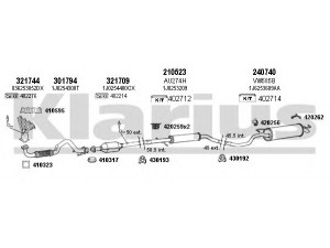 KLARIUS 790249E išmetimo sistema 
 Išmetimo sistema -> Išmetimo sistema, visa