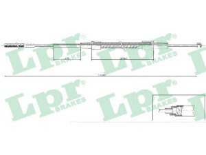 LPR C0078B trosas, stovėjimo stabdys 
 Stabdžių sistema -> Valdymo svirtys/trosai
34411162998
