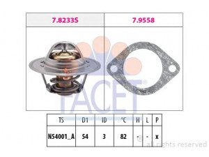 FACET 7.8329 termostatas, aušinimo skystis 
 Aušinimo sistema -> Termostatas/tarpiklis -> Thermostat