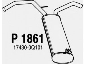 FENNO P1861 galinis duslintuvas 
 Išmetimo sistema -> Duslintuvas
1726-XZ, 1730-H0, 1726-XZ, 1730-H0