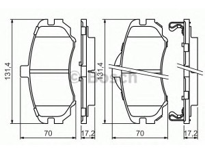 BOSCH 0 986 494 426 stabdžių trinkelių rinkinys, diskinis stabdys 
 Techninės priežiūros dalys -> Papildomas remontas
581012DA50, 58101 2DA50