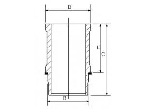 GOETZE ENGINE 15-632600-00 cilindro įvorė 
 Variklis -> Cilindrai/stūmokliai