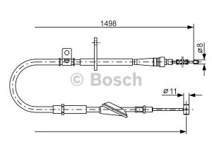 BOSCH 1 987 477 772 trosas, stovėjimo stabdys 
 Stabdžių sistema -> Valdymo svirtys/trosai
9210312, 9210312