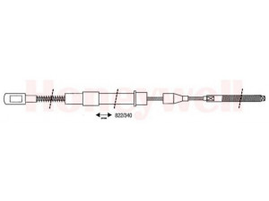 BENDIX 431253B trosas, stovėjimo stabdys 
 Stabdžių sistema -> Valdymo svirtys/trosai
522548, 90125513, 90125513