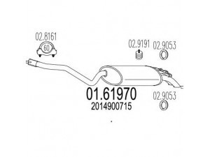 MTS 01.61970 galinis duslintuvas 
 Išmetimo sistema -> Duslintuvas
2014900715