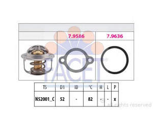 FACET 7.8513 termostatas, aušinimo skystis 
 Aušinimo sistema -> Termostatas/tarpiklis -> Thermostat
17600-60813-000, 17600-60814-000