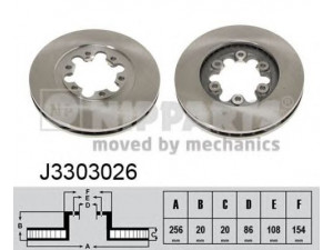 NIPPARTS J3303026 stabdžių diskas 
 Stabdžių sistema -> Diskinis stabdys -> Stabdžių diskas
S083-33-251, S083-33-251A, S083-33-251B
