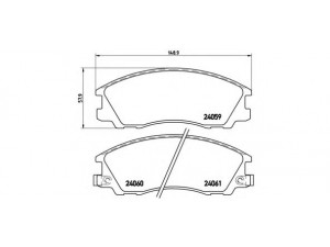 BREMBO P 30 017 stabdžių trinkelių rinkinys, diskinis stabdys 
 Techninės priežiūros dalys -> Papildomas remontas
58101H1A00, 58101H1A10
